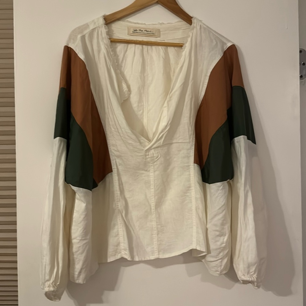 Free people coverup cotton blouse